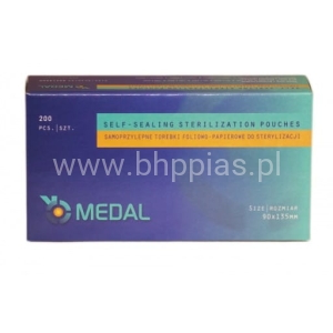 TOREBKI DO STERYLIZACJI SAMOPRZYLEPNE 90mmx135mm 200szt