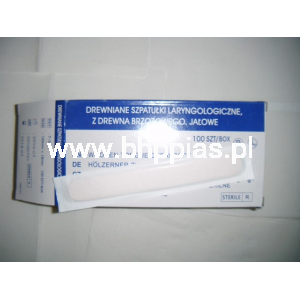 Szpatułki laryngologiczne, jałowe / cena za 1 op. a' 100