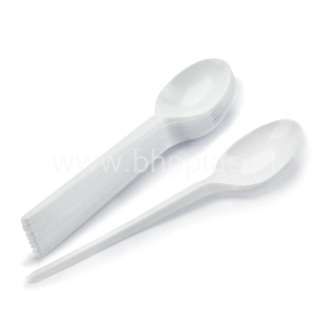 ŁYŻKI STOŁOWE JEDNORAZOWE POPIS BIAŁE 100 szt. DUŻE