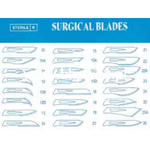 Ostrze do skalpela ze stali węglowej, j.u. nr 12/op.100szt. 