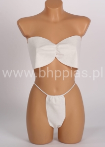 STRINGI GRUBE Z WISKOZY JEDNORAZOWE BIAŁE 1szt.