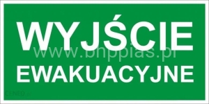ZNAK BHP WYJŚCIE EWAKUACYJNE