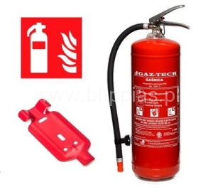 GAŚNICA PROSZKOWA 4kg ABC/E + WIESZAK + ZNAK