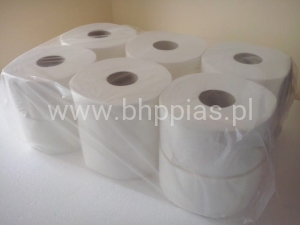 PAPIER TOALETOWY JUMBO BIAŁY 100% CELULOZA 2 WARSTWY Cena za 1 rolkę śr. 19cm, śr. tulejki 6cm