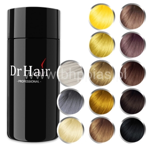 MIKROWŁÓKNA ZAGĘSZCZANIE WŁOSÓW DR HAIR jasny blond, szary