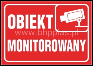 ZNAK OBIEKT MONITOROWANY CZERWONY