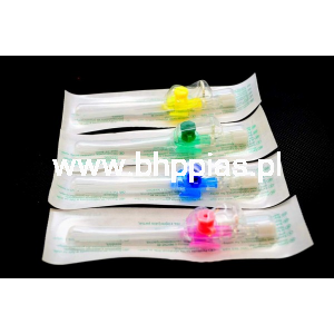 Wenflon ECOFLON 24G 0,7x25mm z portem, żółte / cena za 1szt.