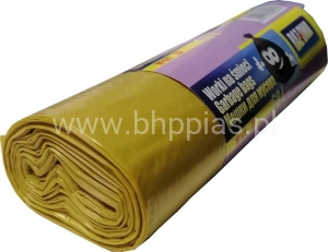 WORKI NA ŚMIECI 60L ŻÓŁTE - 10 SZTUK