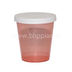 KIELISZEK MIARKA NA LEKI, LEKARSTWA Z POKRYWKĄ 30ml 1szt.