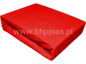 PRZEŚCIERADŁO FROTTE Z GUMKĄ 100cmx210cm CZERWONE