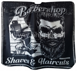PELERYNA FRYZJERSKA FARTUCH DO SALONU BARBER SKULL
