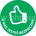 NAKLEJKA-NA-SZYBE-20-cm-U-NAS-JESTES-BEZPIECZNY-zielona-bhppias.jpg