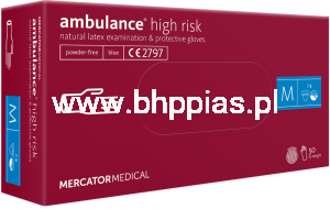 RĘKAWICE AMBULANCE HIGH RISK 50szt. XL