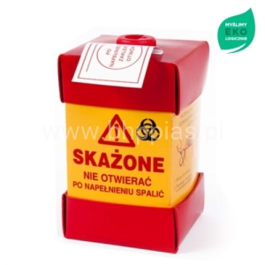 POJEMNIK NA ZUŻYTE IGŁY EKOLOGICZNY 0,8L