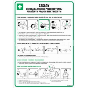 NAKLEJKA INSTRUKCJA UDZIELANIA PIERWSZEJ POMOCY A4