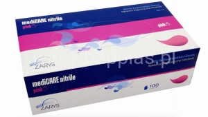 RĘKAWICZKI NITRYLOWE MEDICARE RÓŻOWE 100szt S 