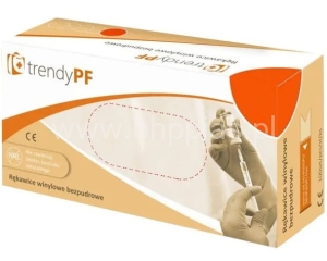 RĘKAWICZKI WINYLOWE BEZPUDROWE TRENDY L