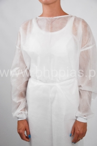 FARTUCH MEDYCZNY Z MANKIETEM ROZMIAR S 8% BIAŁY 