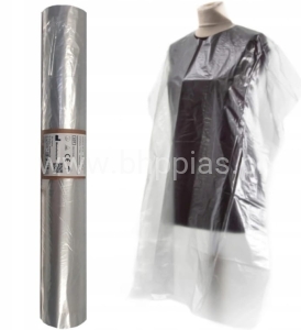 PELERYNY FOLIOWE JEDNORAZOWE FRYZJERSKIE 90x150 50szt ROLKA