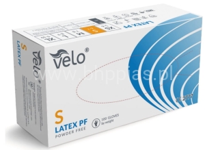 RĘKAWICZKI LATEKSOWE BEPZUDROWE VELO S 100szt