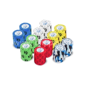 SAMOPRZYLEPNY BANDAŻ ELASTYCZNY 5cmx4,5m ŁAPKI ZIELONY 1szt. 