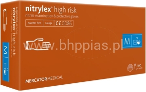 RĘKAWICE NITRYLOWE HIGH RISK 100szt. M
