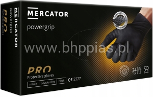 Rękawice Mercator Medical Ideall Grip+ r. M 50szt CZARNE
