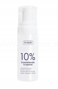 ZIAJA 10% D-PANTHENOLU W PIANCE PODRAŻNIENIA SKÓRY