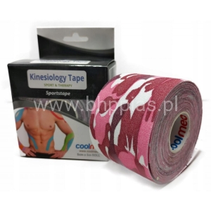 TEJPY TAPE TAŚMA KINESIOTAPING KINESIO PLASTRY COOLMED RÓŻOWE MORO 1szt. 