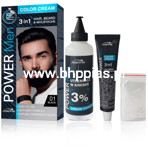 Joanna Power Men Color Cream Farba do Włosów 3w1 dla Mężczyzn nr 100 g