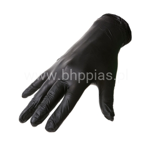 RĘKAWICE NITRYLOWE S (100szt.) CZARNE DIAMANTE 