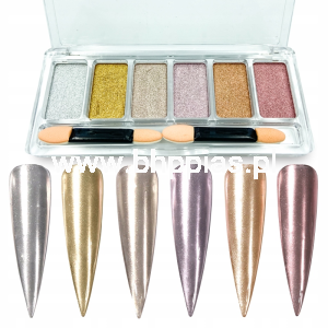 ZESTAW PYŁKÓW EFEKT LUSTRA  6 SZTUK Z  2 PACYNKAMI