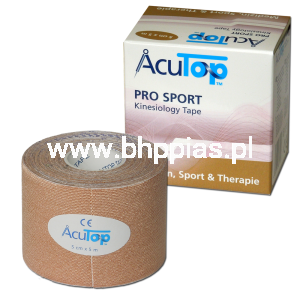 ACUTOP PRO SPORT - WZMOCNIONE KINESIOLOGY TAPE 5cmx5m BEŻOWE