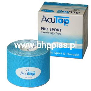 ACUTOP PRO SPORT - WZMOCNIONE KINESIOLOGY TAPE 5cmx5m  NIEBIESKI