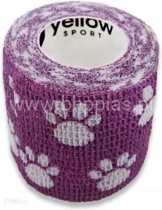 SAMOPRZYLEPNY BANDAŻ ELASTYCZNY 5cmx4,5m ŁAPKI FIOLETOWY 1szt. 