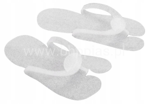 JAPONKI KLAPKI piankowe pedicure BIAŁE 12 par