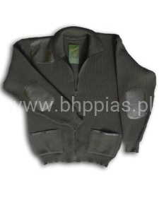 SWETER MĘSKI ROZPINANY Z ELEMENTAMI SKÓRZANYMI - GOLF