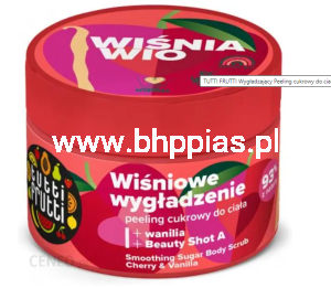 TUTTI FRUTTI Wygładzający Peeling cukrowy do ciała Wiśnia i Wanilia + Hydro Beauty A