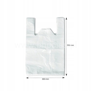Reklamówki zrywki Białe hdpe 30x55 cm 170szt
