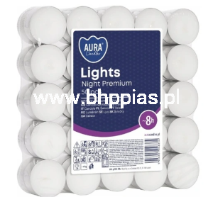 Świece Tealighty Bispol Podgrzewacze 8h Świeczki 50 SZT