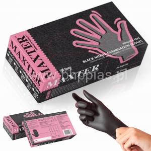 RĘKAWICE NITRYLOWE MAXTER 100szt. S CZARNE