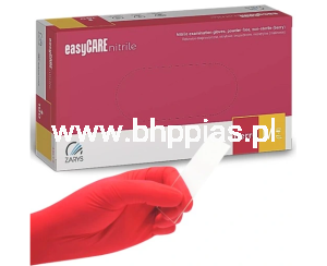 Rękawiczki nitrylowe BEZPUDROWE easyCARE berry ZARYS MALINOWE r.M 100 szt.