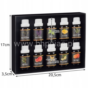 Olejki Eteryczne Zestaw x 10 15 ml Naturalne Aromaterapia Zapachowe Olejek