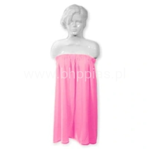 RÓŻOWY PENIUAR PAREO FROTTE PELERYNKA KOSMETYCZNA 1szt. 
