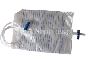 WOREK NA MOCZ 2000ML DREN 90CM - z zaworem poprzecznym T