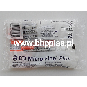 Strzykawka BD insulinowa z igłą 1ml 0,3x8 mm U-40 a`10 / cena za opakowanie a`100