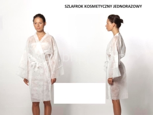 SZLAFROK JEDNORAZOWY DAMSKI BIAŁY 1SZT.