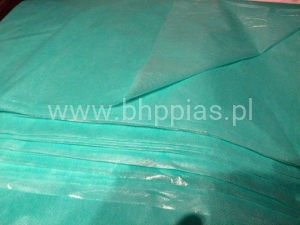 WŁÓKNINOWE JEDNORAZOWE PRZEŚCIERADŁO PODFOLIOWANE ZIELONE 160cm x 210cm (1szt.)